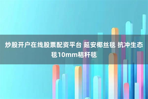 炒股开户在线股票配资平台 延安椰丝毯 抗冲生态毯10mm秸秆毯